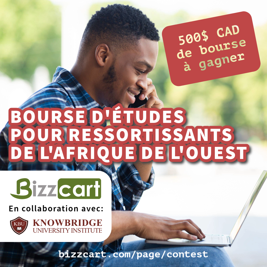 Bourse d’études de 500$ CA pour ressortissants de l’Afrique de l’Ouest